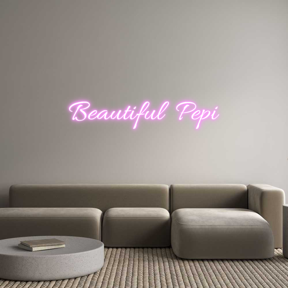 Custom Neon Text - Beautiful Pepi
