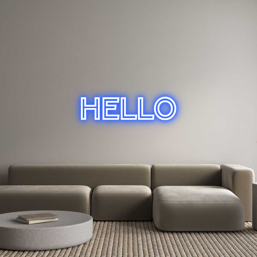 Custom Neon Text - hello
