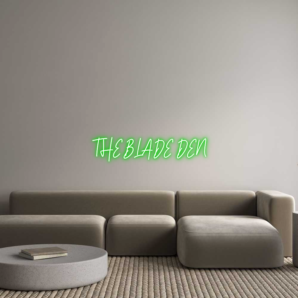 Custom Neon Text - THE BLADE DEN