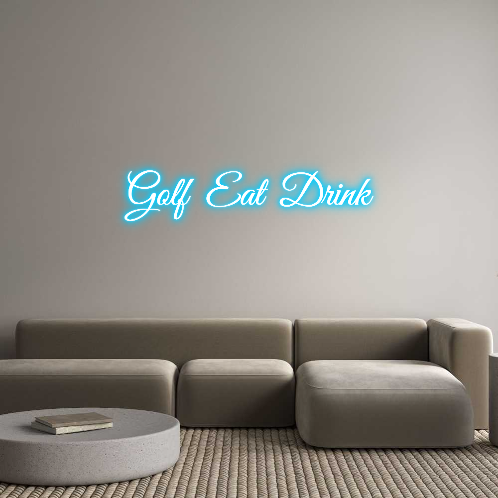 Custom Neon Text - Golf Eat Drink
