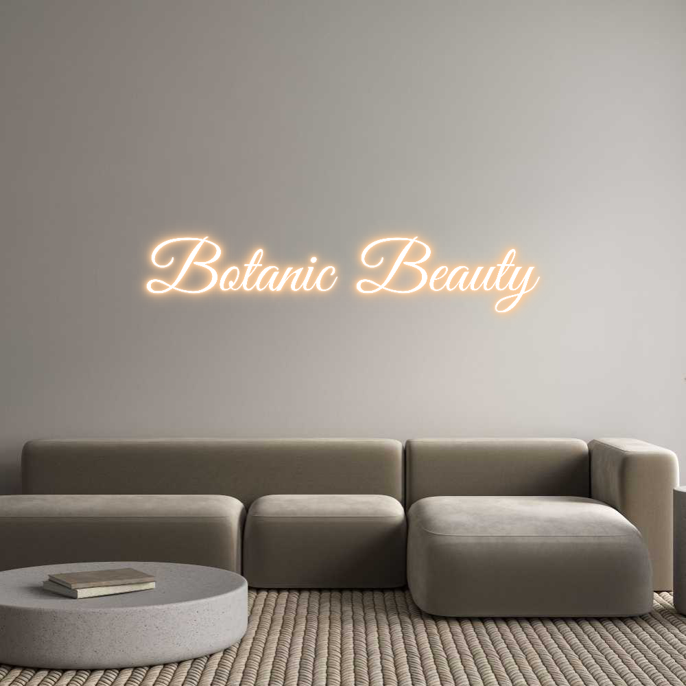 Custom Neon Text - Botanic Beauty