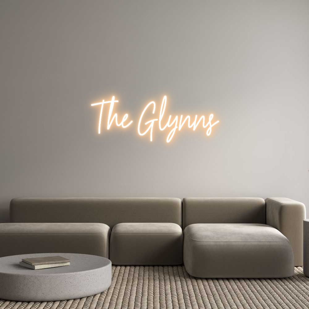 Custom Neon Text - The Glynns