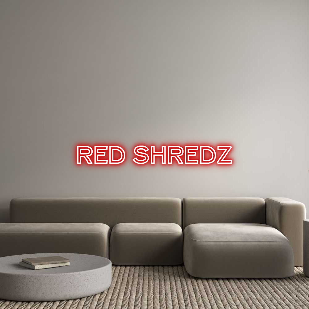 Custom Neon Text - RED SHREDZ
