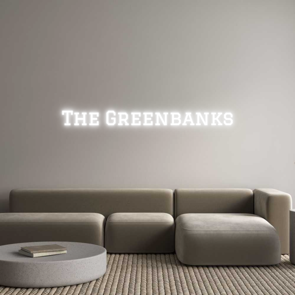Custom Neon Text - The Greenbanks