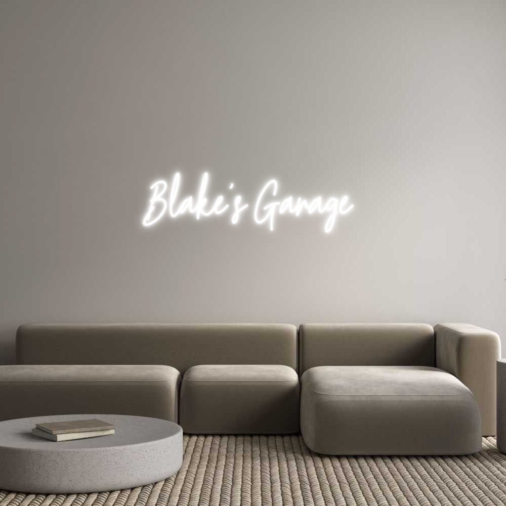 Custom Neon Text - Blake's Garage