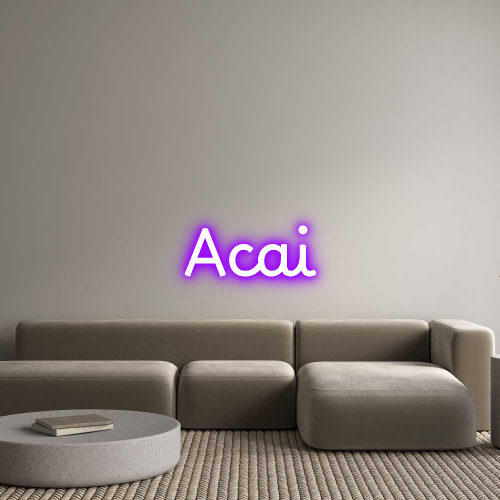 Custom Neon Text - Acai