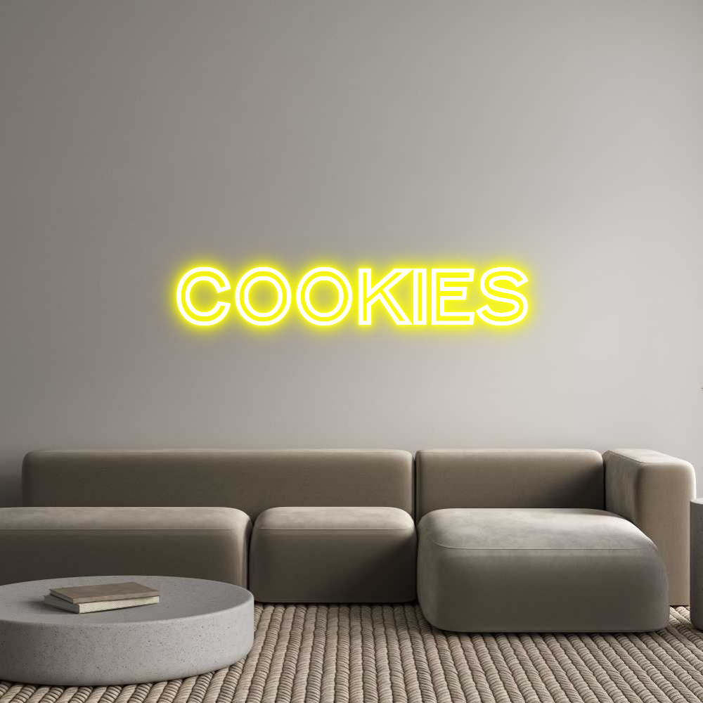 Custom Neon Text - COOKIES