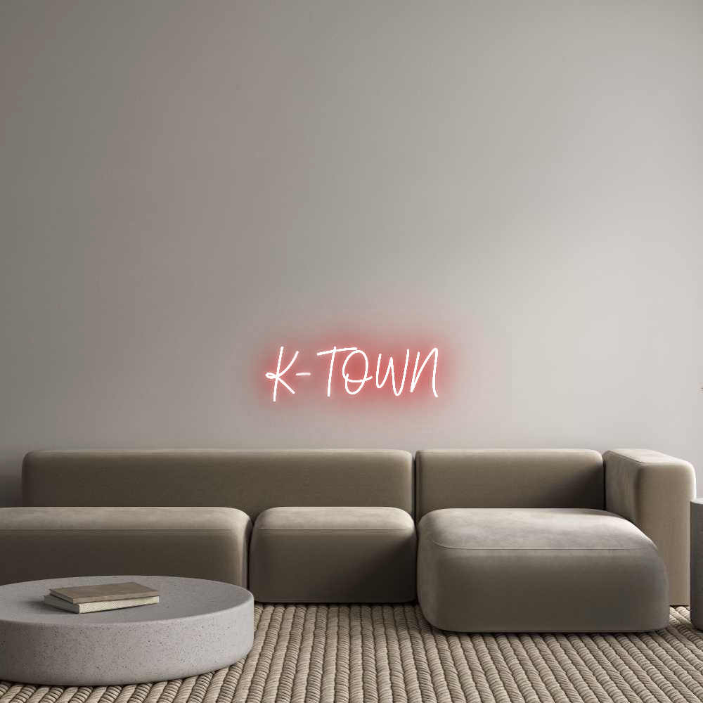 Custom Neon Text - K- TOWN