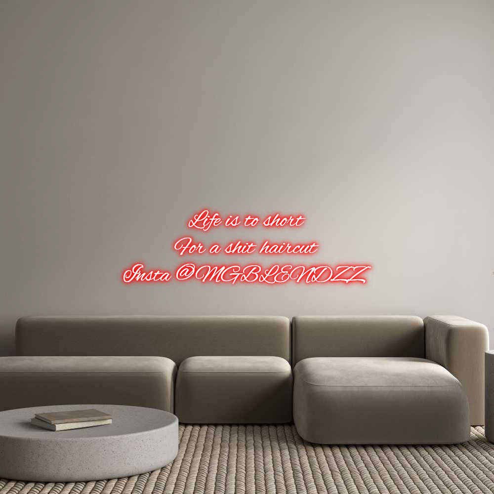 Custom Neon Text - Life is to sh...