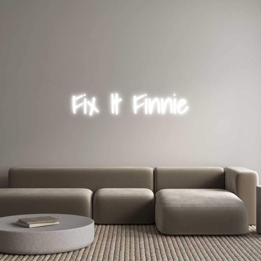 Custom Neon Text - Fix It Finnie