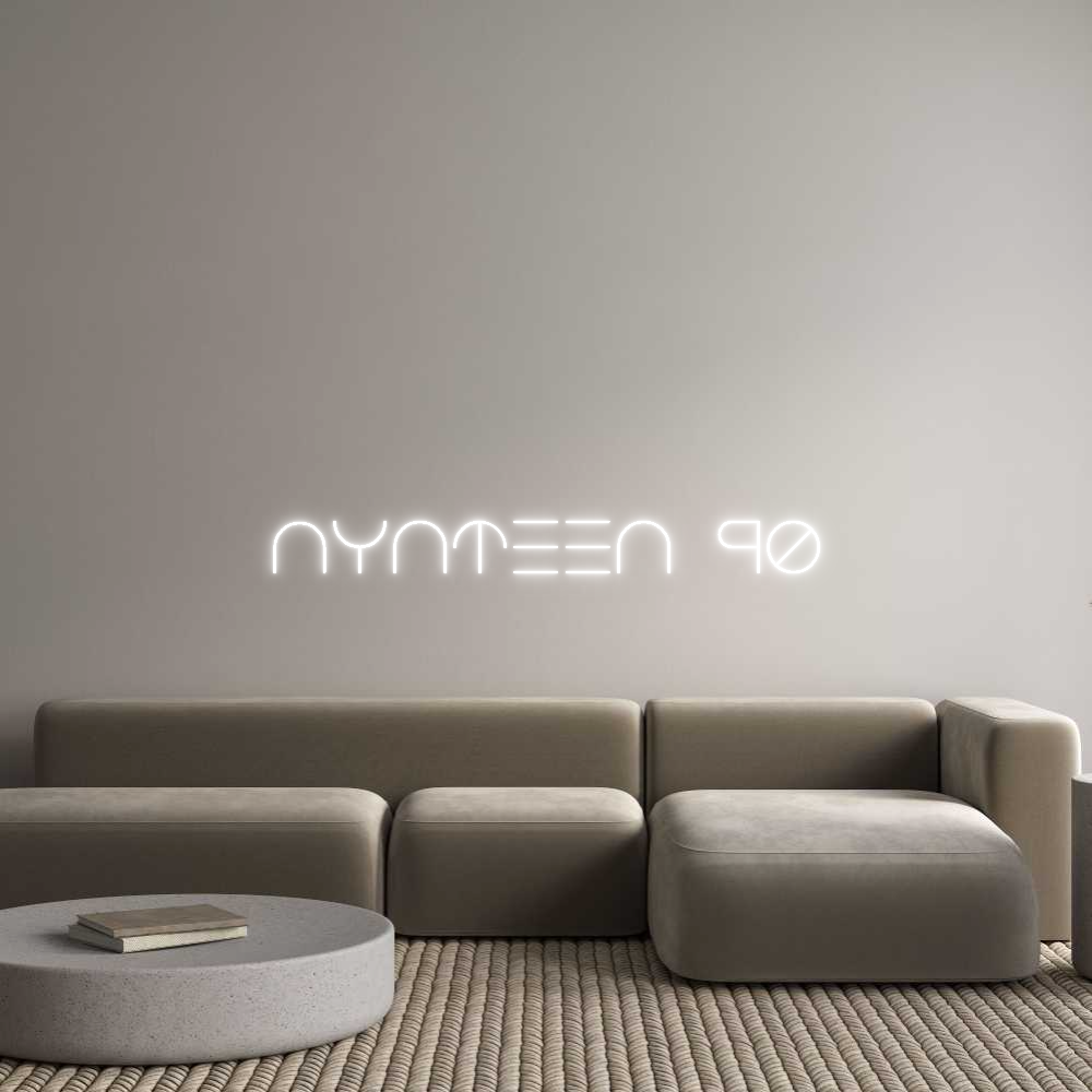 Custom Neon Text - Nynteen 90