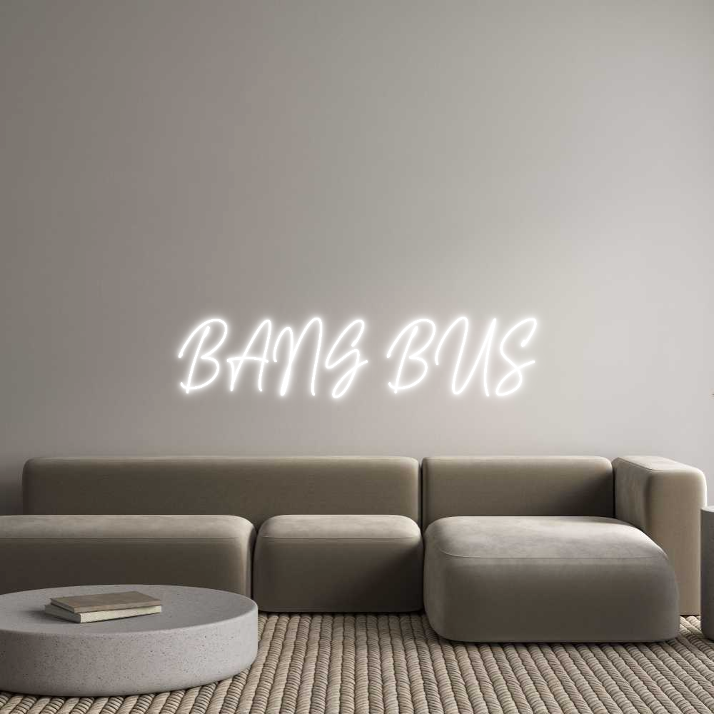 Custom Neon Text - BANG BUS