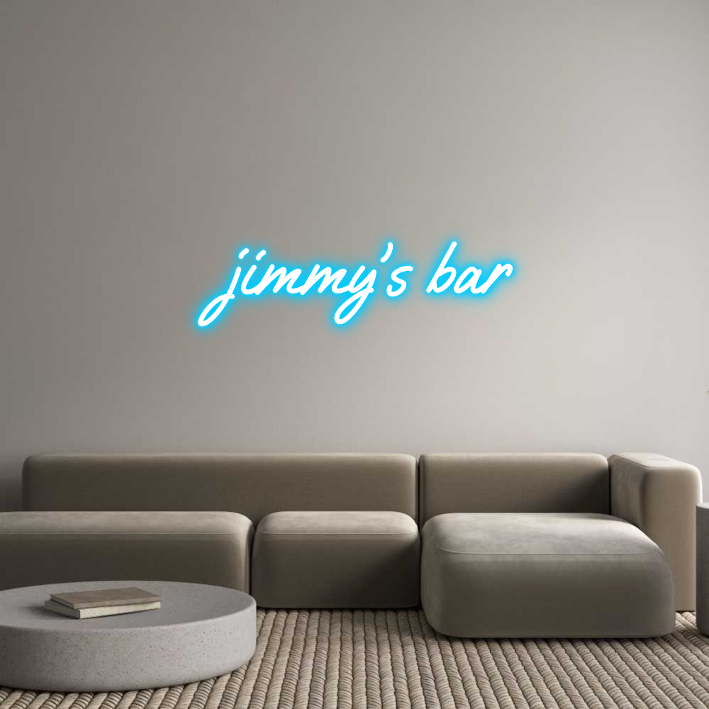 Custom Neon Text - jimmy's bar