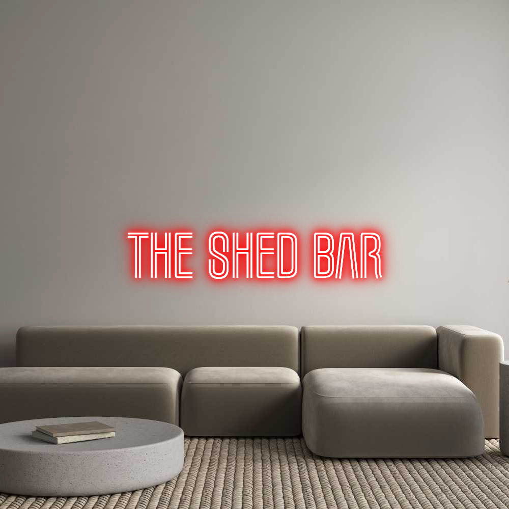 Custom Neon Text - The shed bar