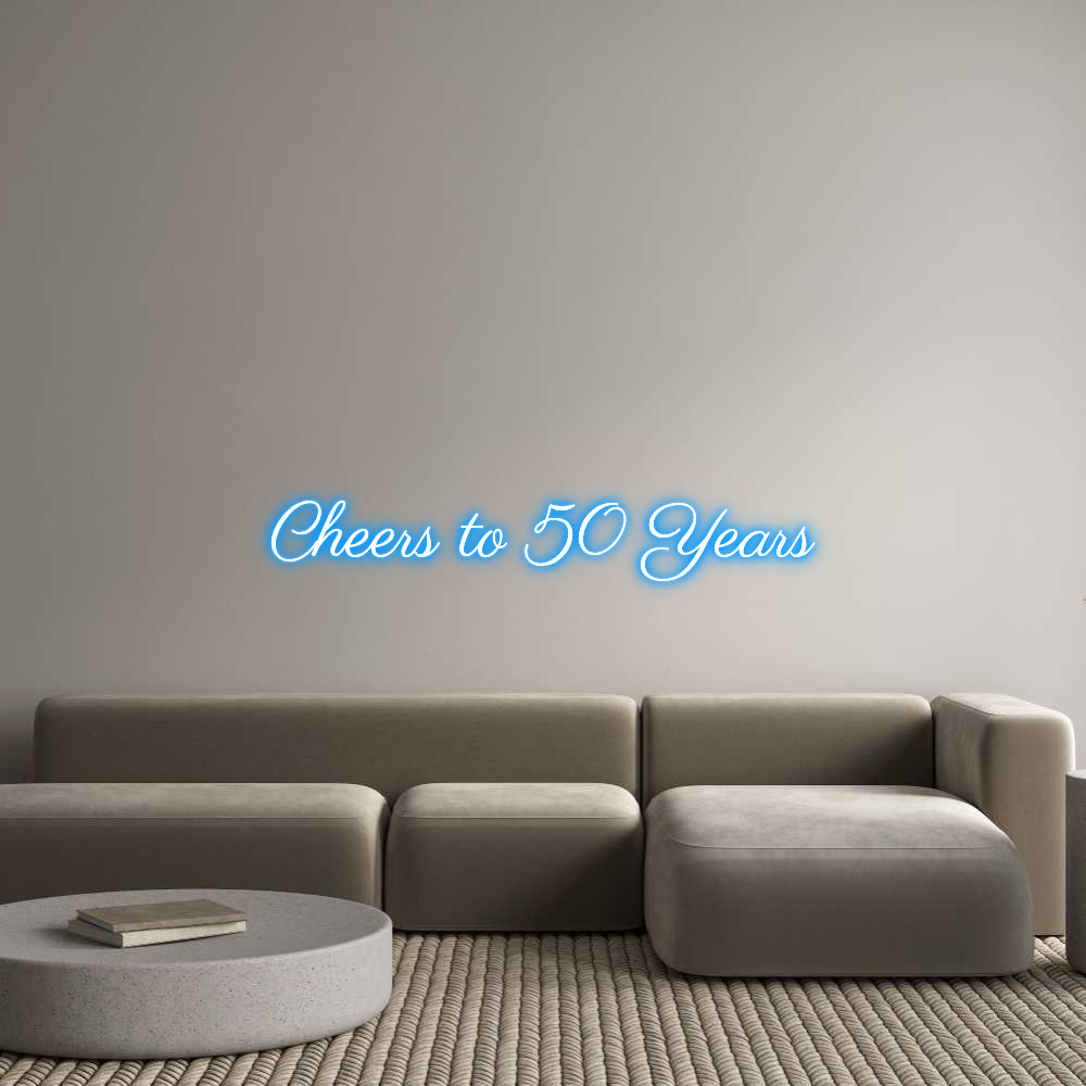 Custom Neon Text - Cheers to 50 ...