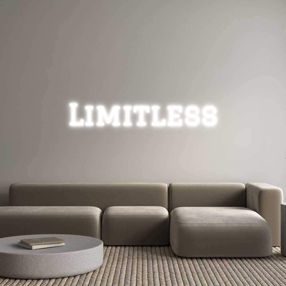 Custom Neon Text - Limitless