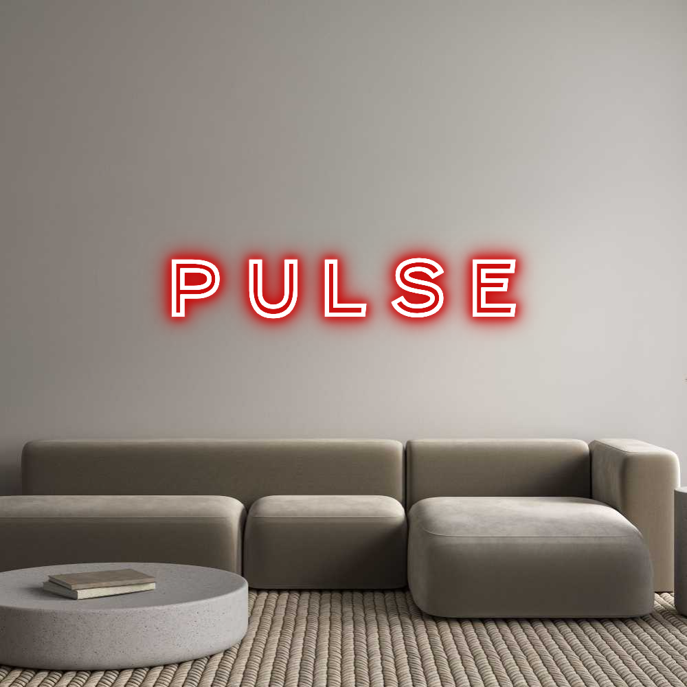 Custom Neon Text - P U L S E