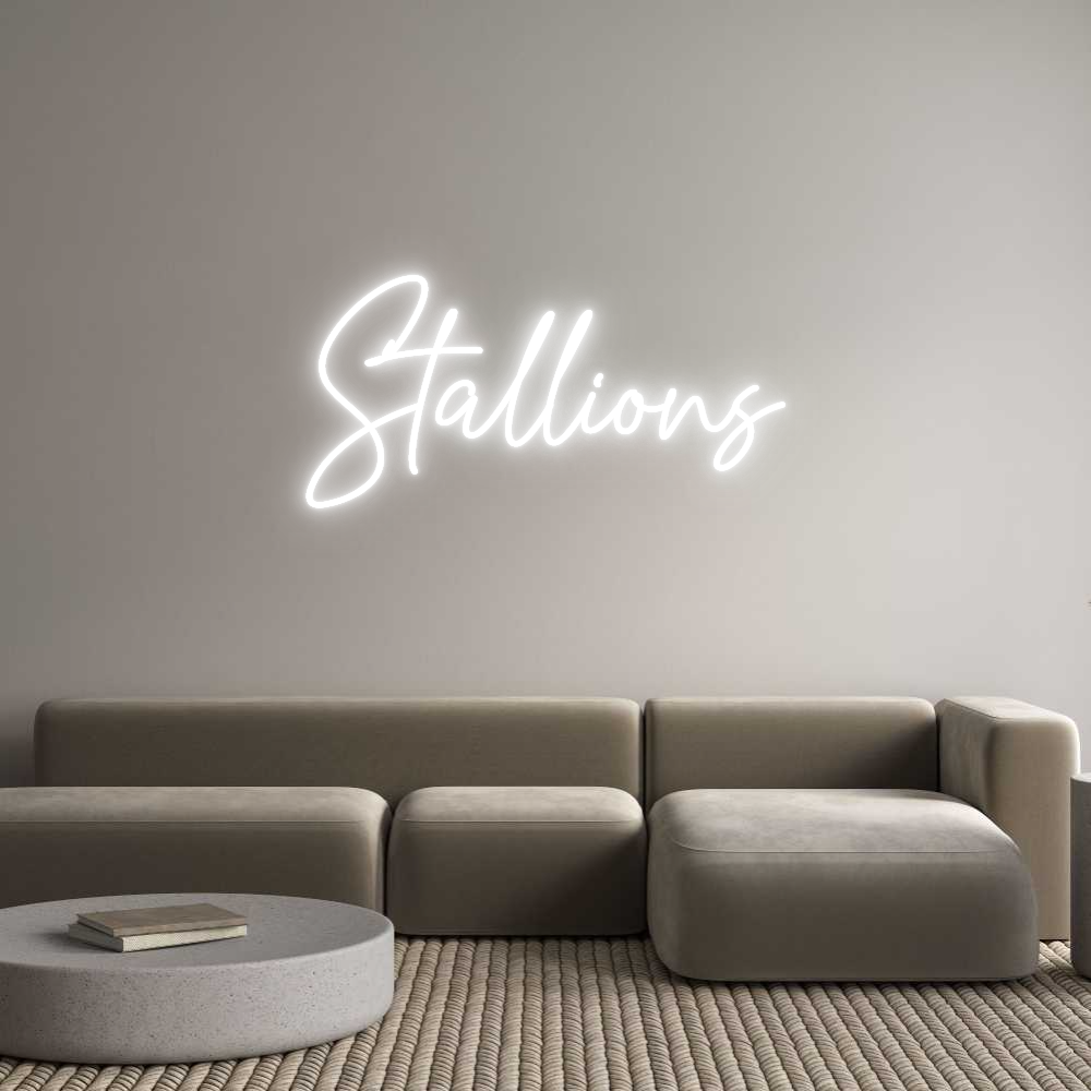 Custom Neon Text - Stallions