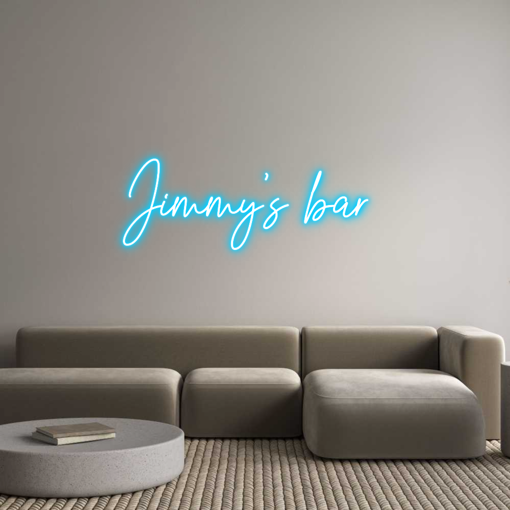 Custom Neon Text - Jimmy's bar