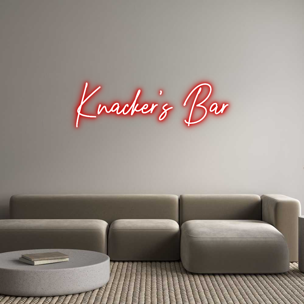 Custom Neon Text - Knacker's Bar