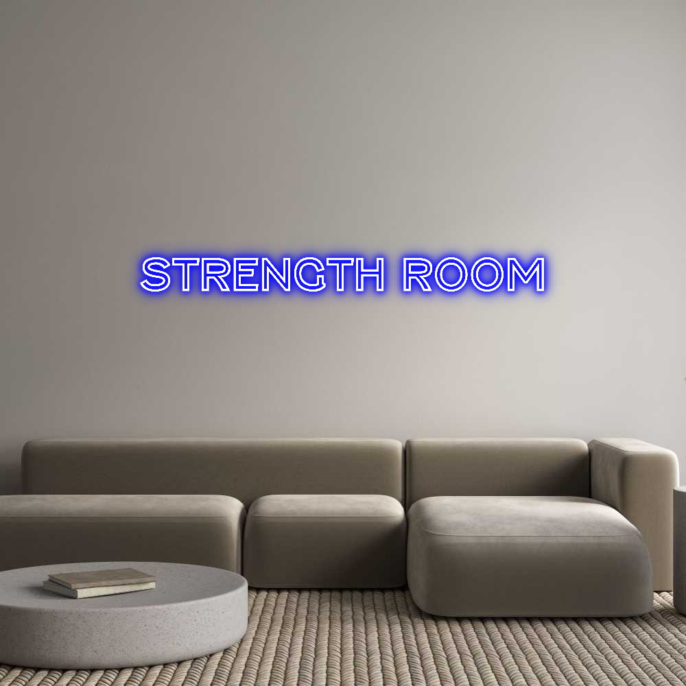 Custom Neon Text - Strength Room