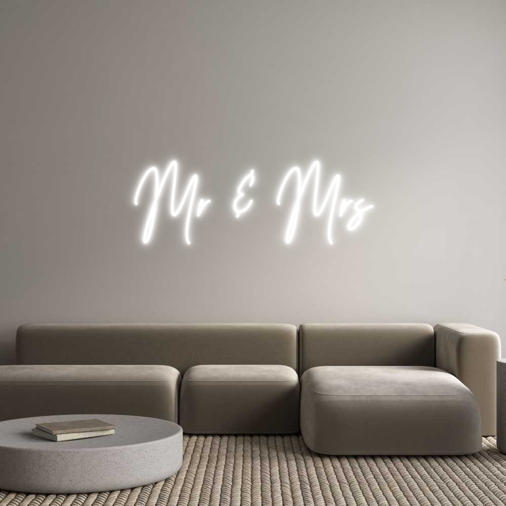 Custom Neon Text - Mr & Mrs