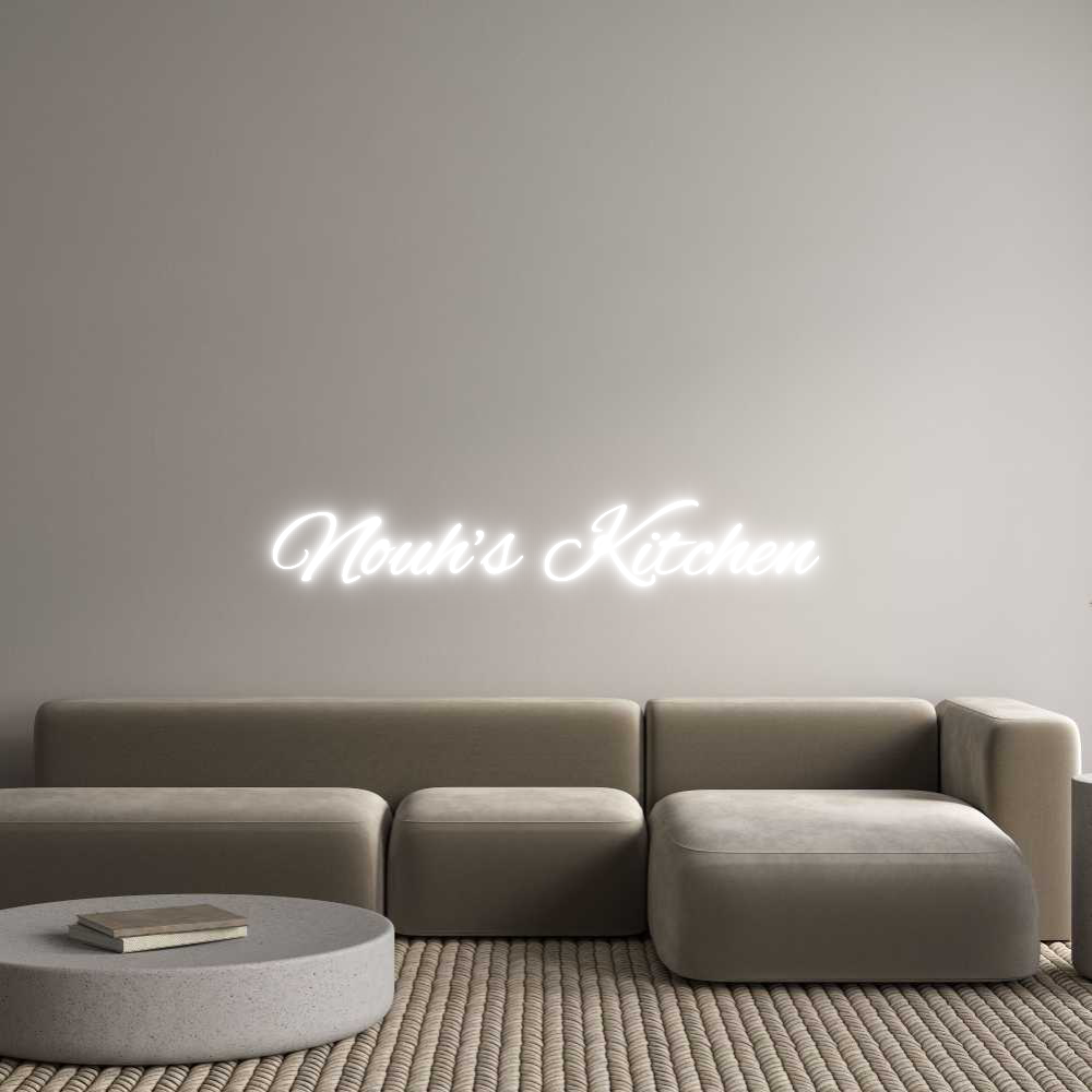 Custom Neon Text - Nouh’s Kitchen