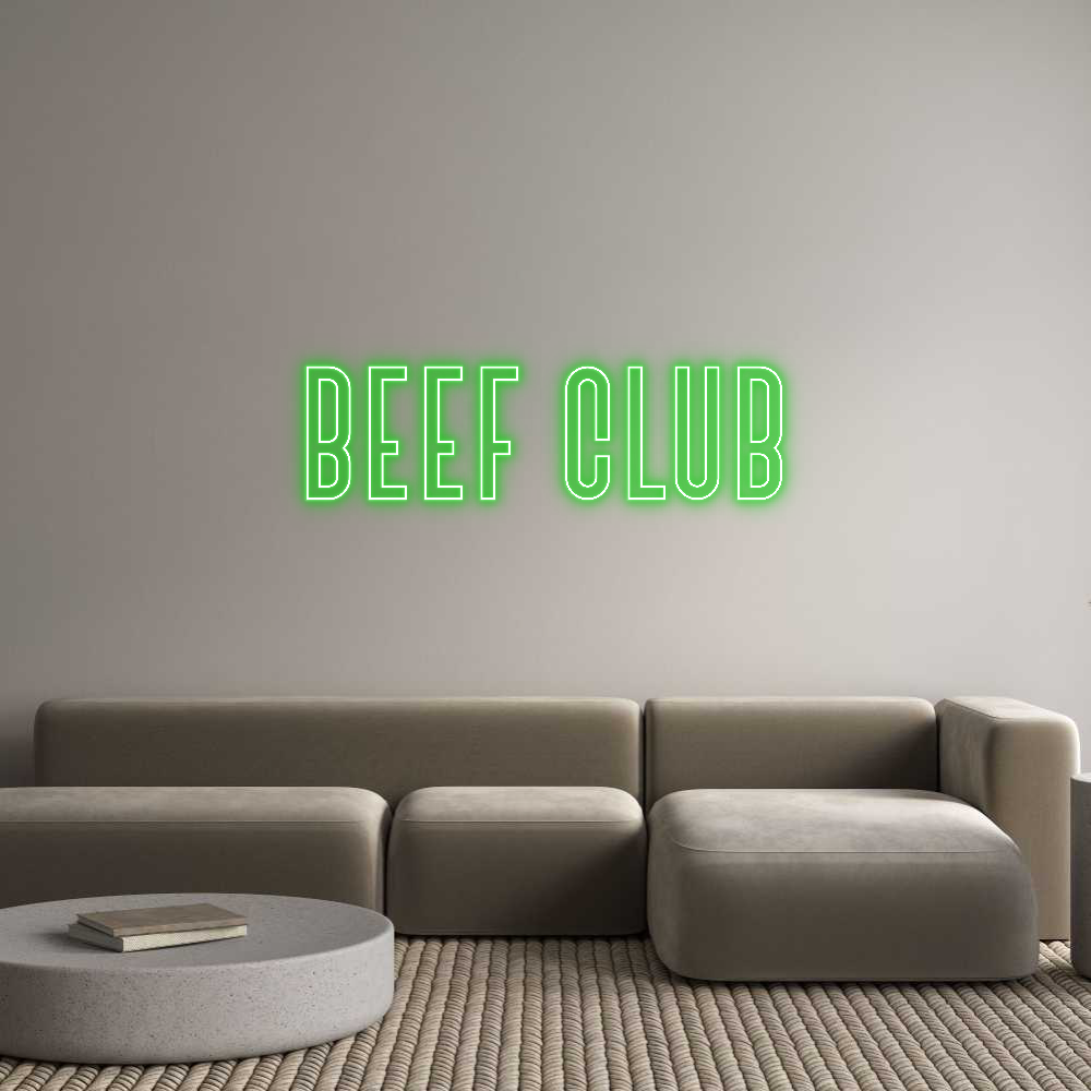 Custom Neon Text - Beef Club