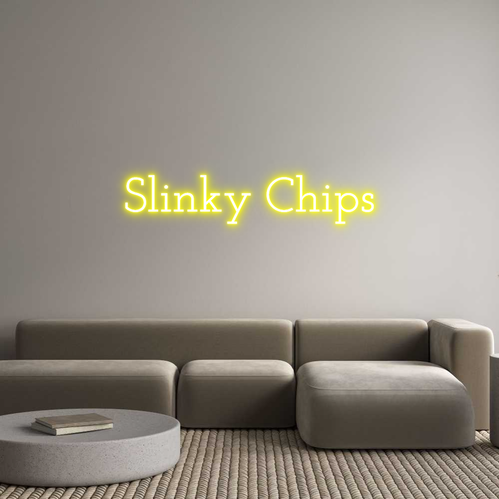 Custom Neon Text - Slinky Chips