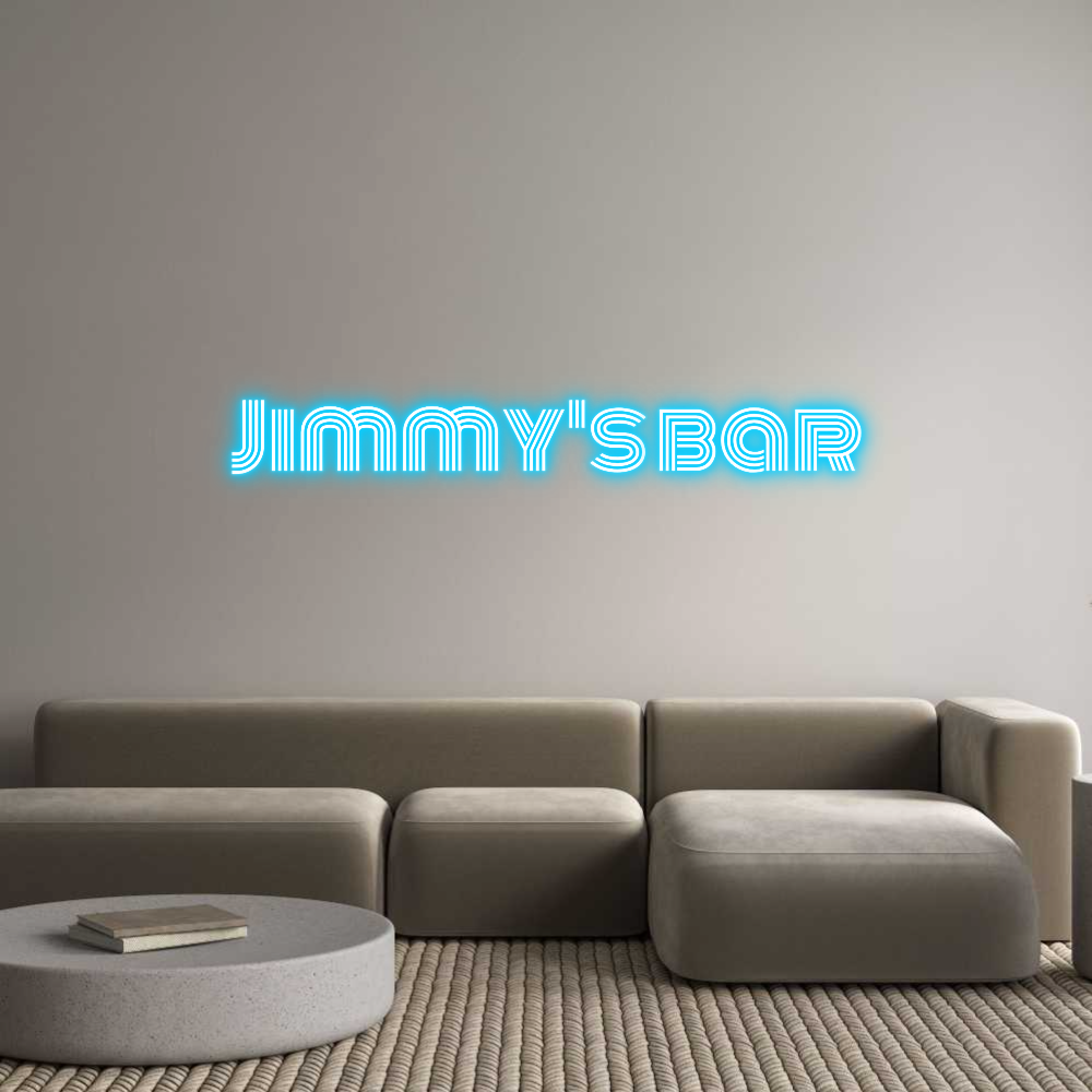Custom Neon Text - Jimmy's bar
