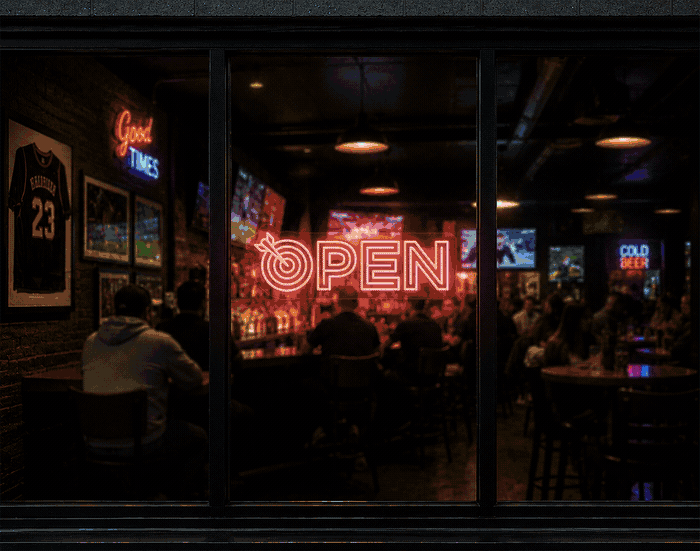 Target Type Open LED Neon Sign - Full Colour Spectrum