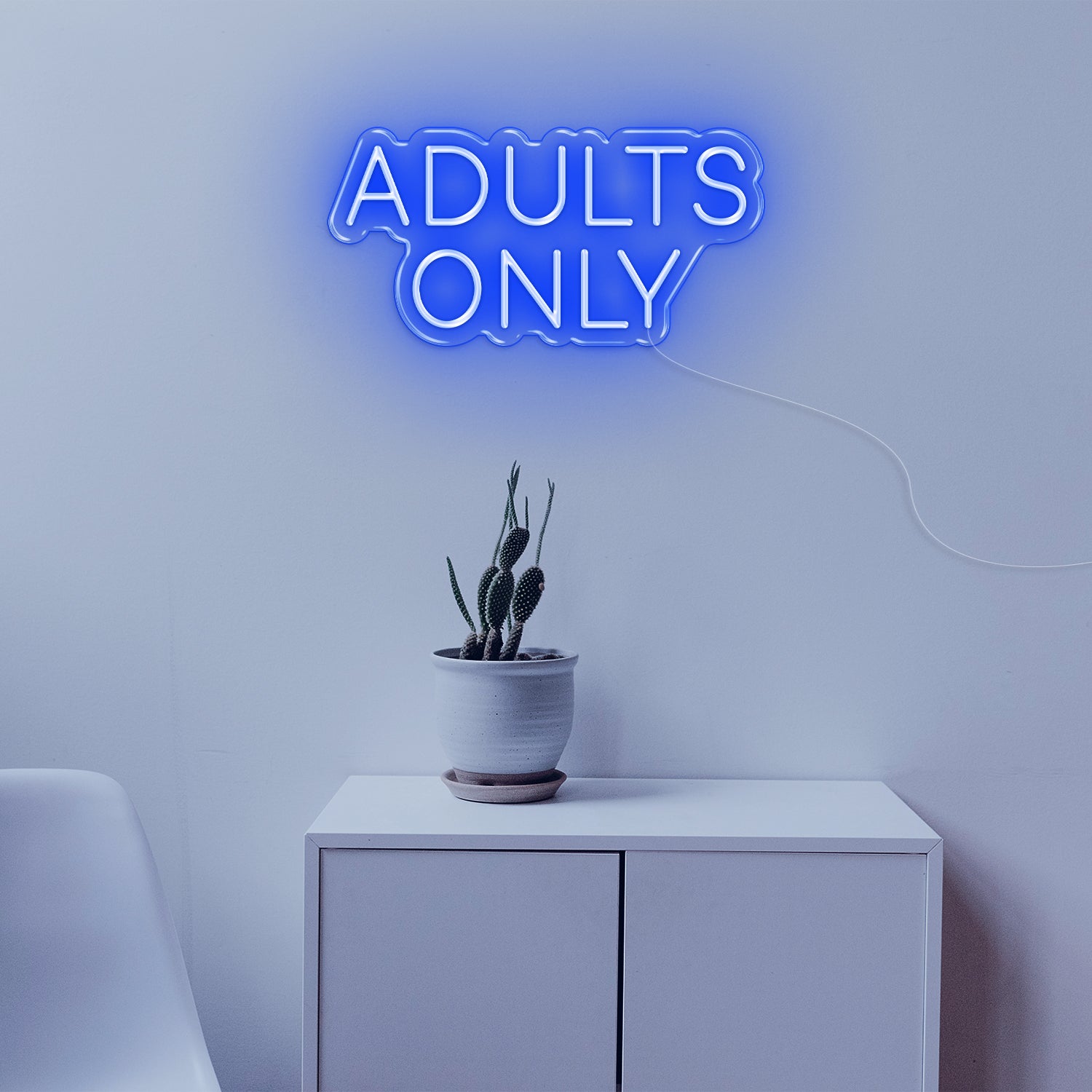 Adults Only LED Neon Sign