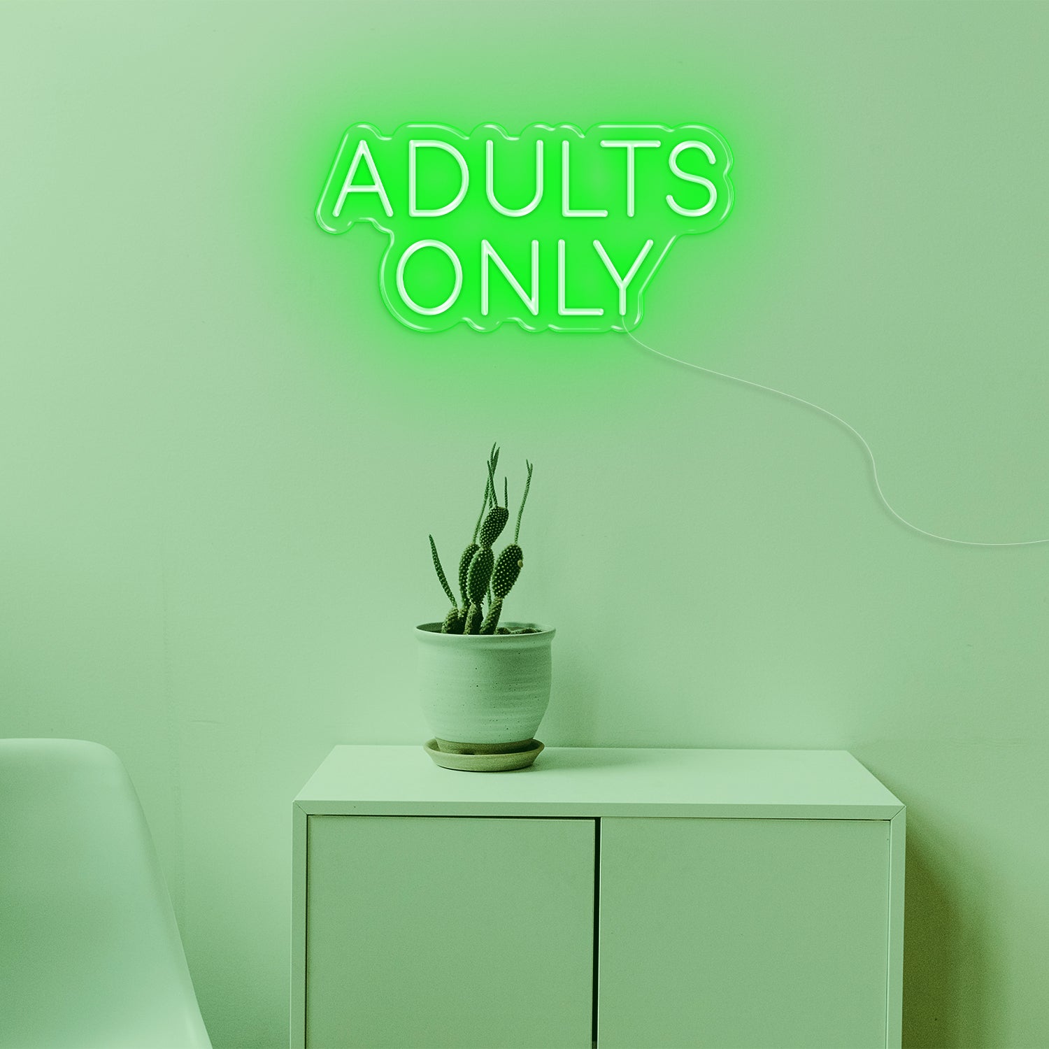Adults Only LED Neon Sign