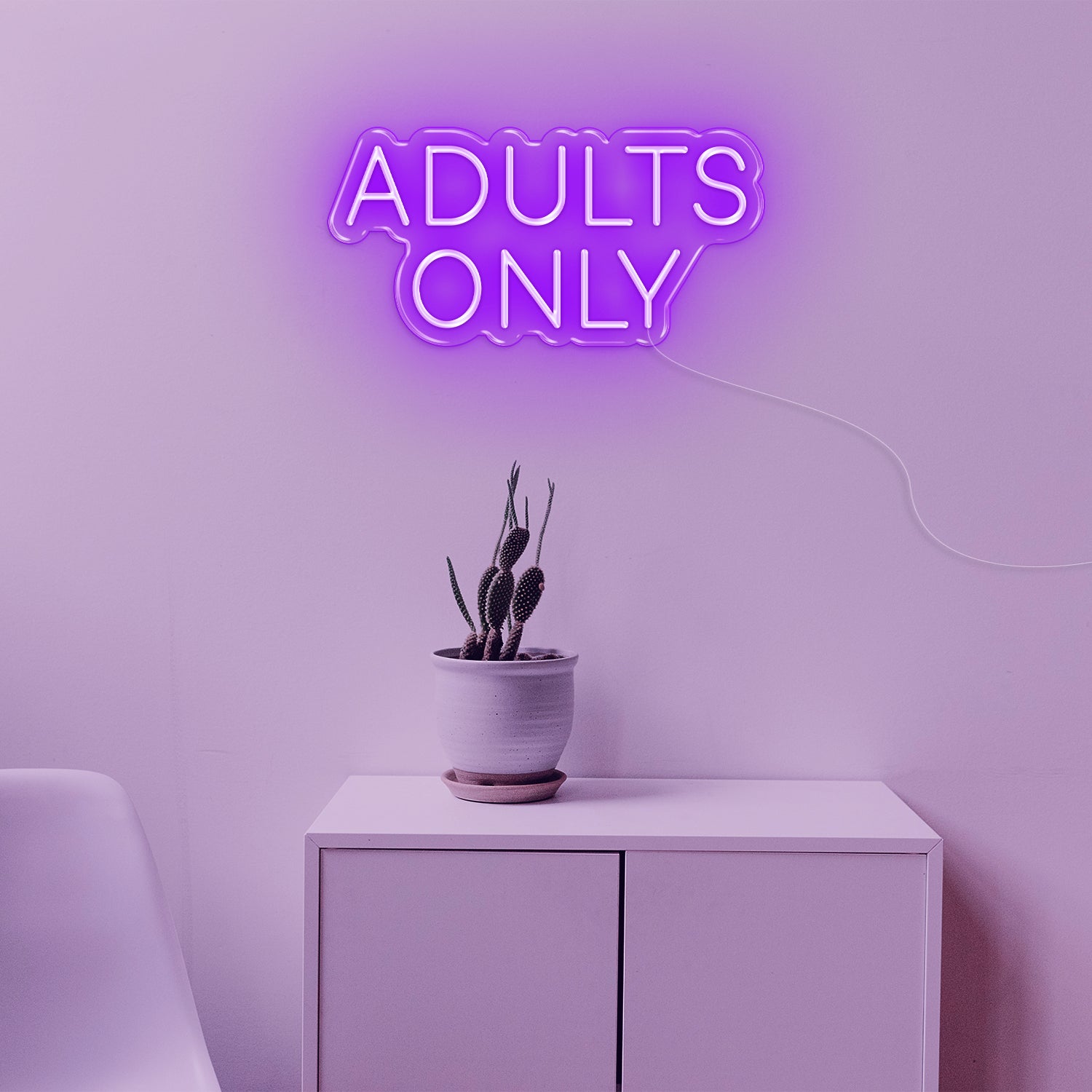 Adults Only LED Neon Sign