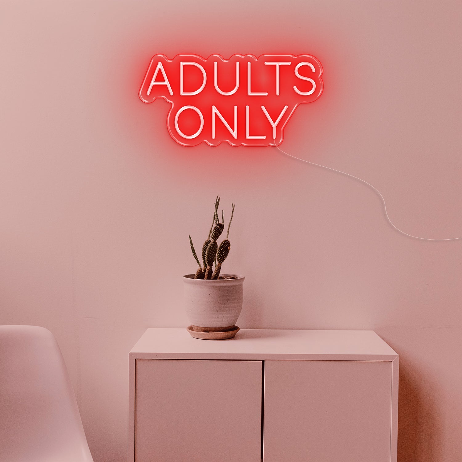Adults Only LED Neon Sign