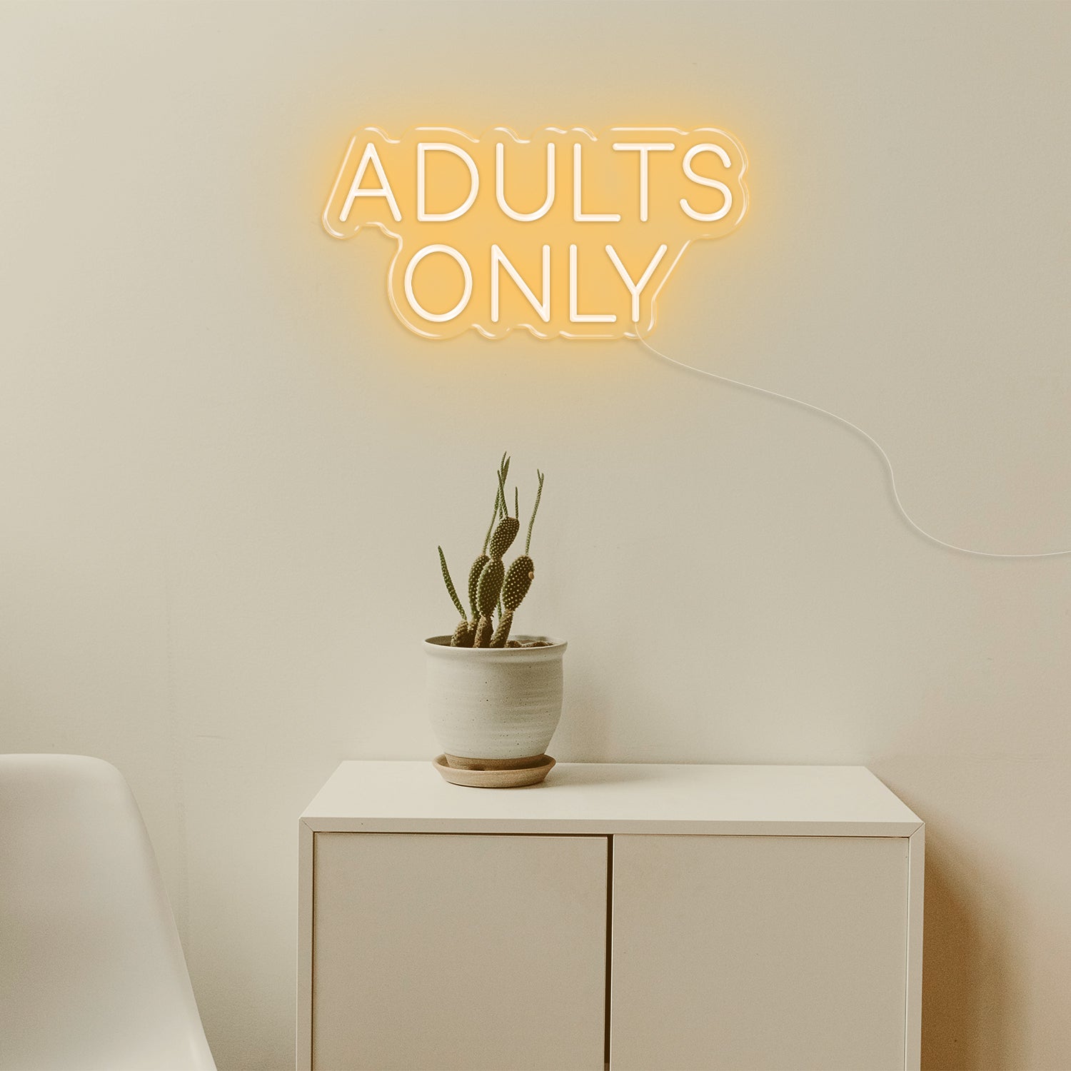 Adults Only LED Neon Sign