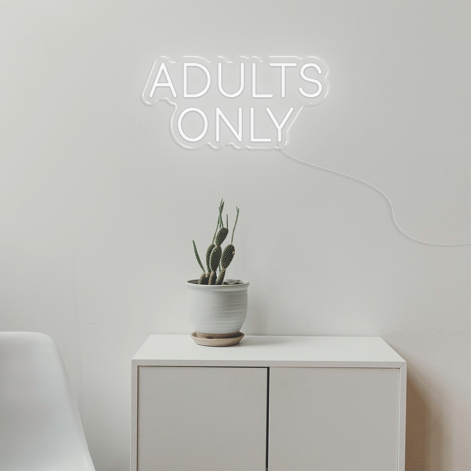 Adults Only LED Neon Sign
