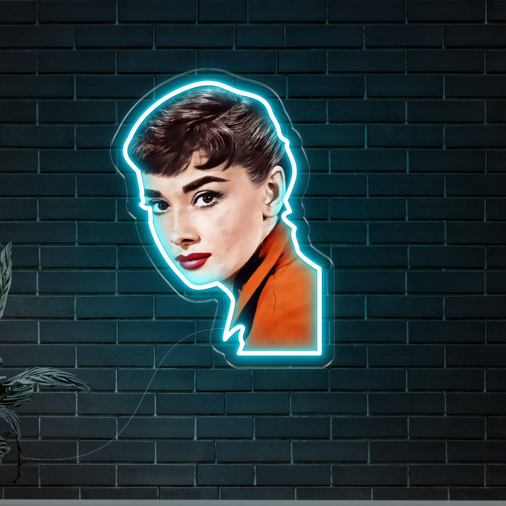 Audrey Hepburn Art LED Neon Sign