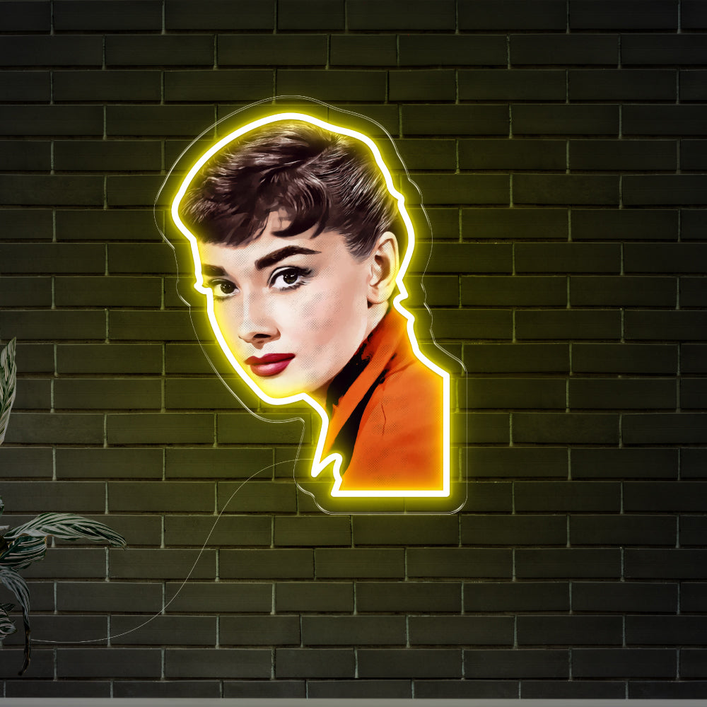 Audrey Hepburn Art LED Neon Sign
