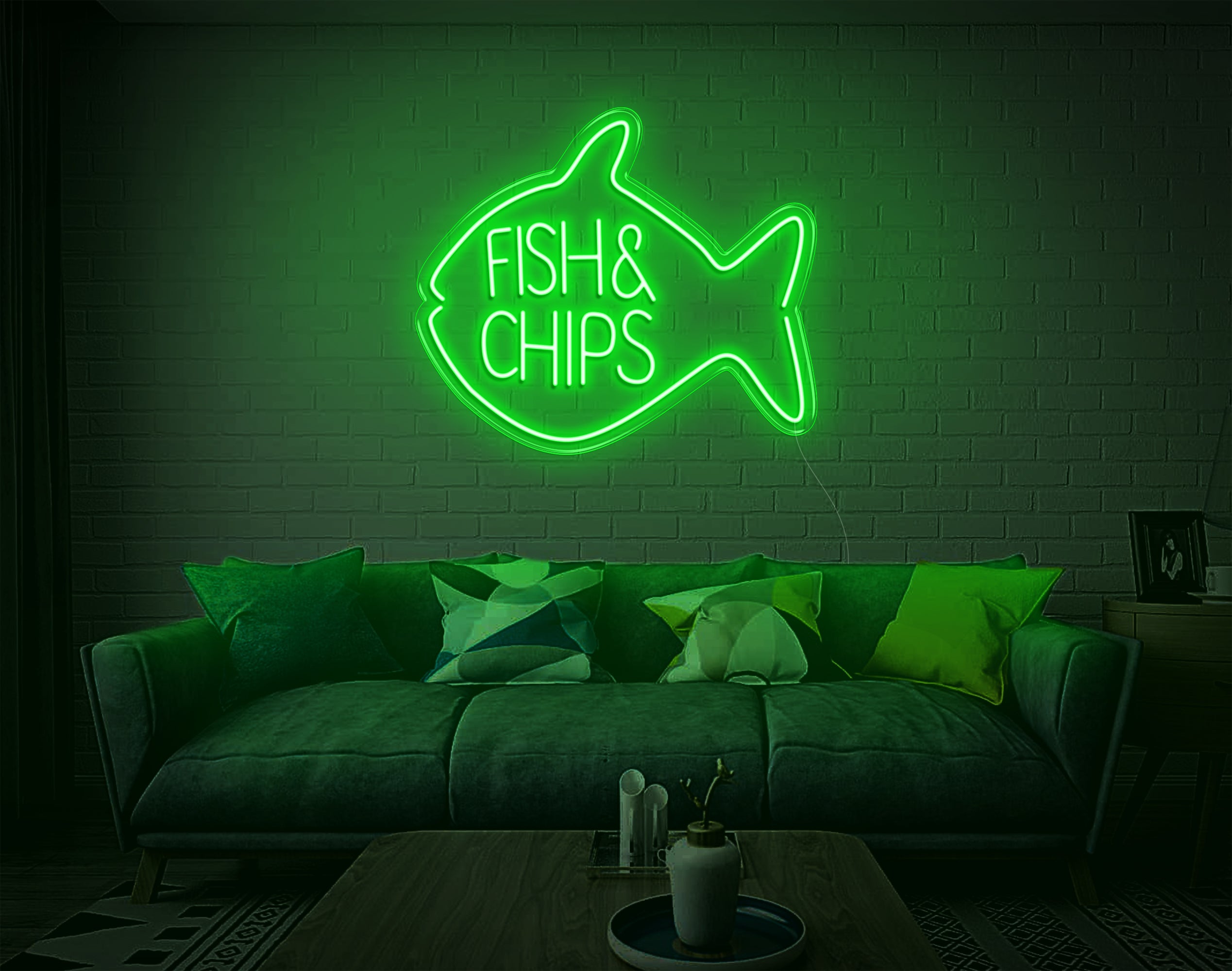 Fish & Chips LED Neon Sign