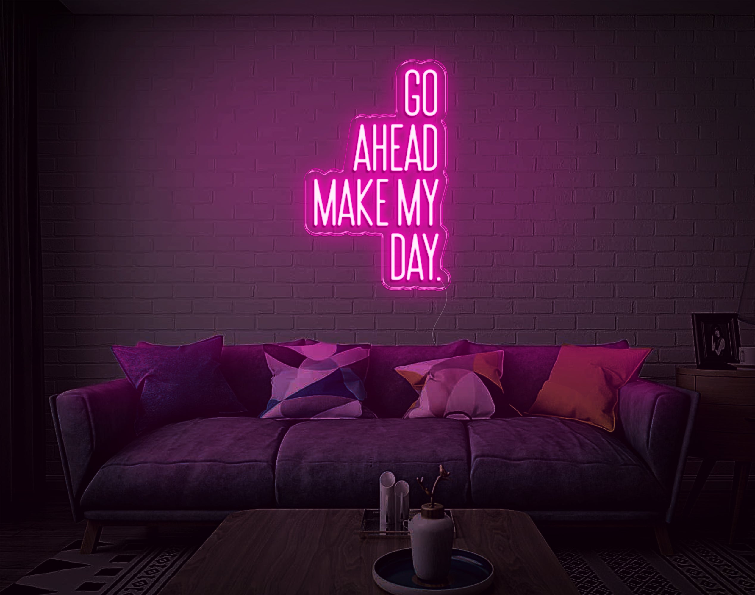 Go Ahead Make My Day LED Neon Sign