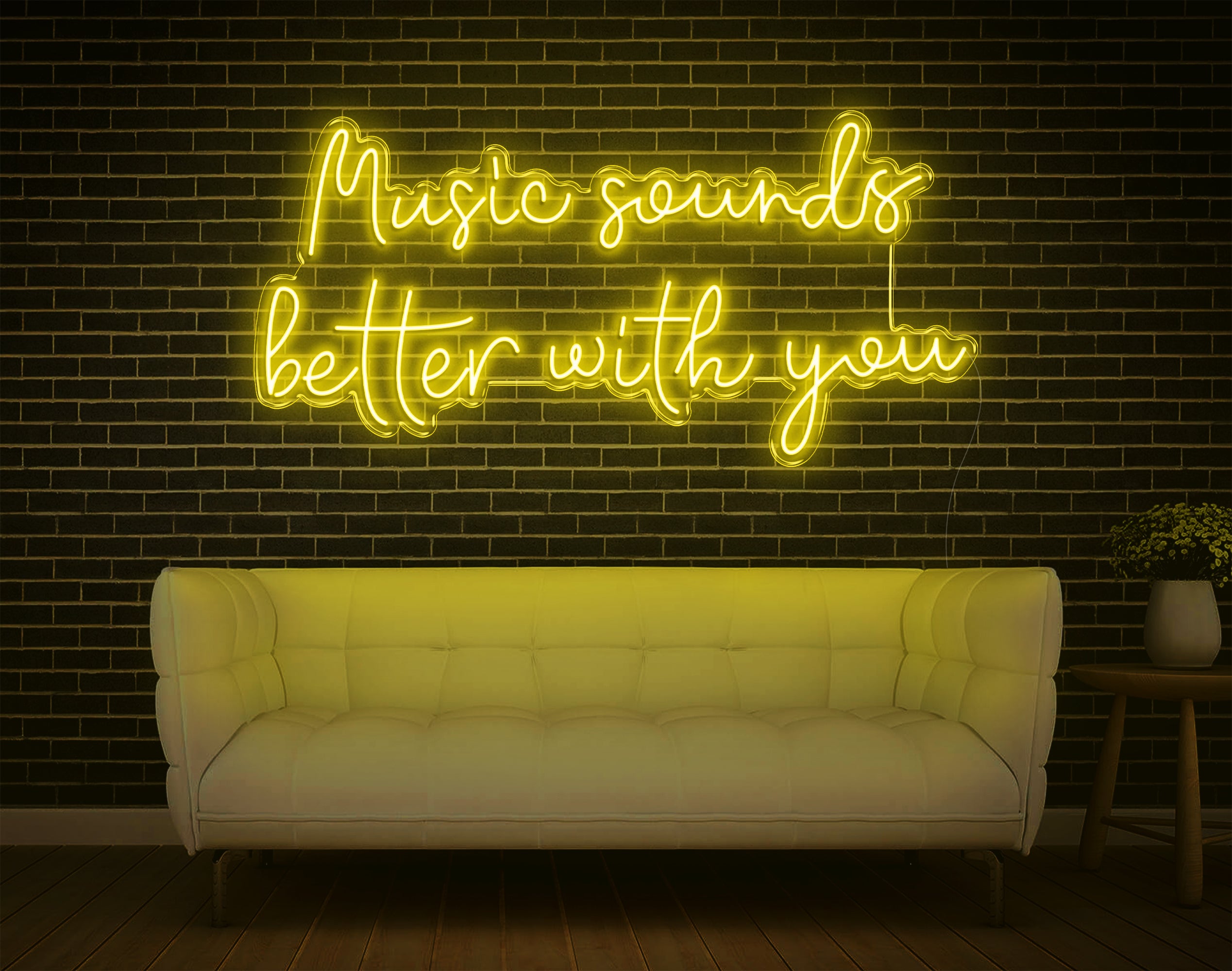 Music Sounds Better With You LED Neon Sign