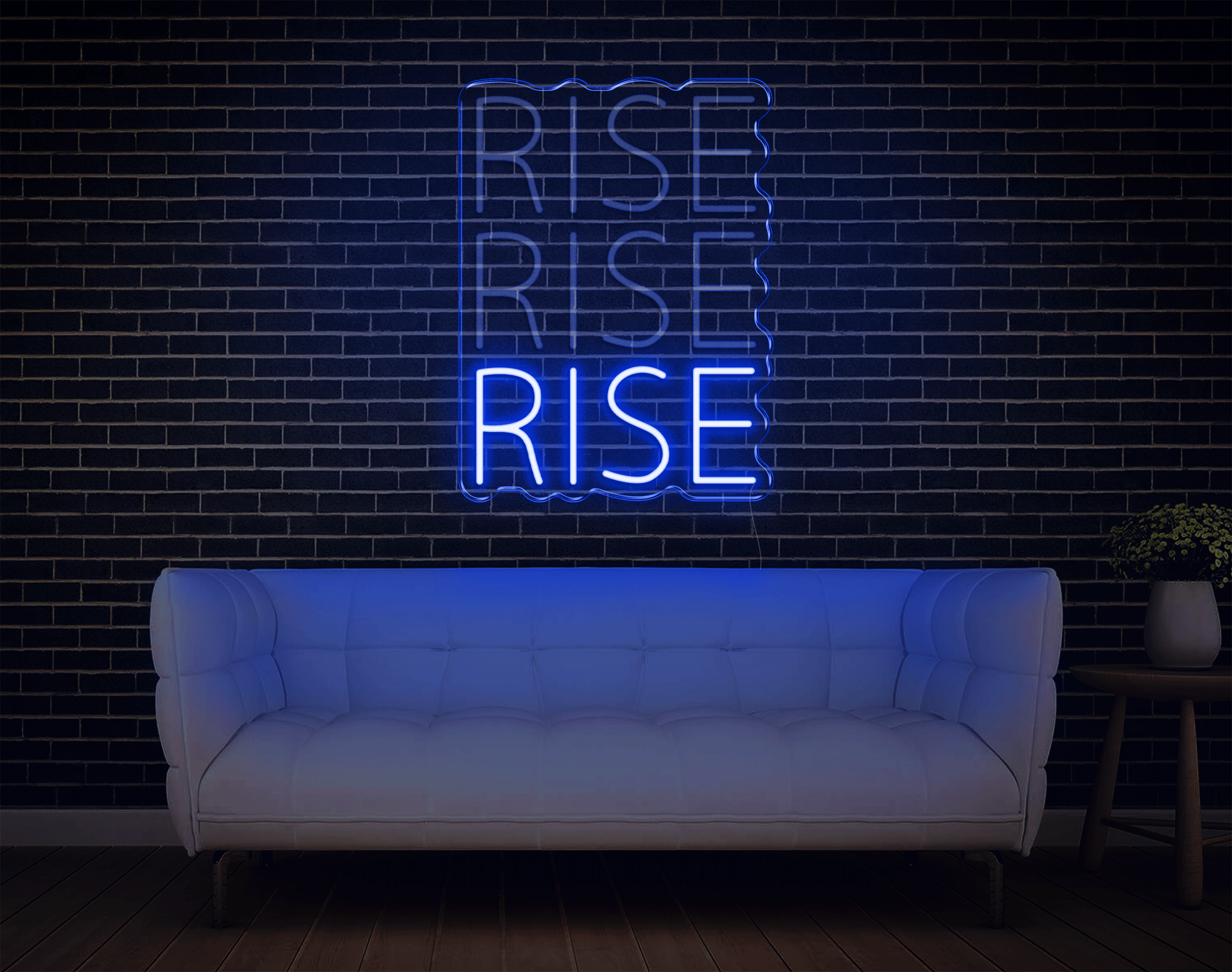 RISE RISE RISE LED Neon Sign