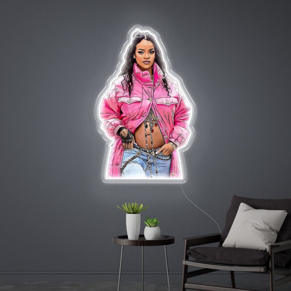 Rihanna Neon Art
