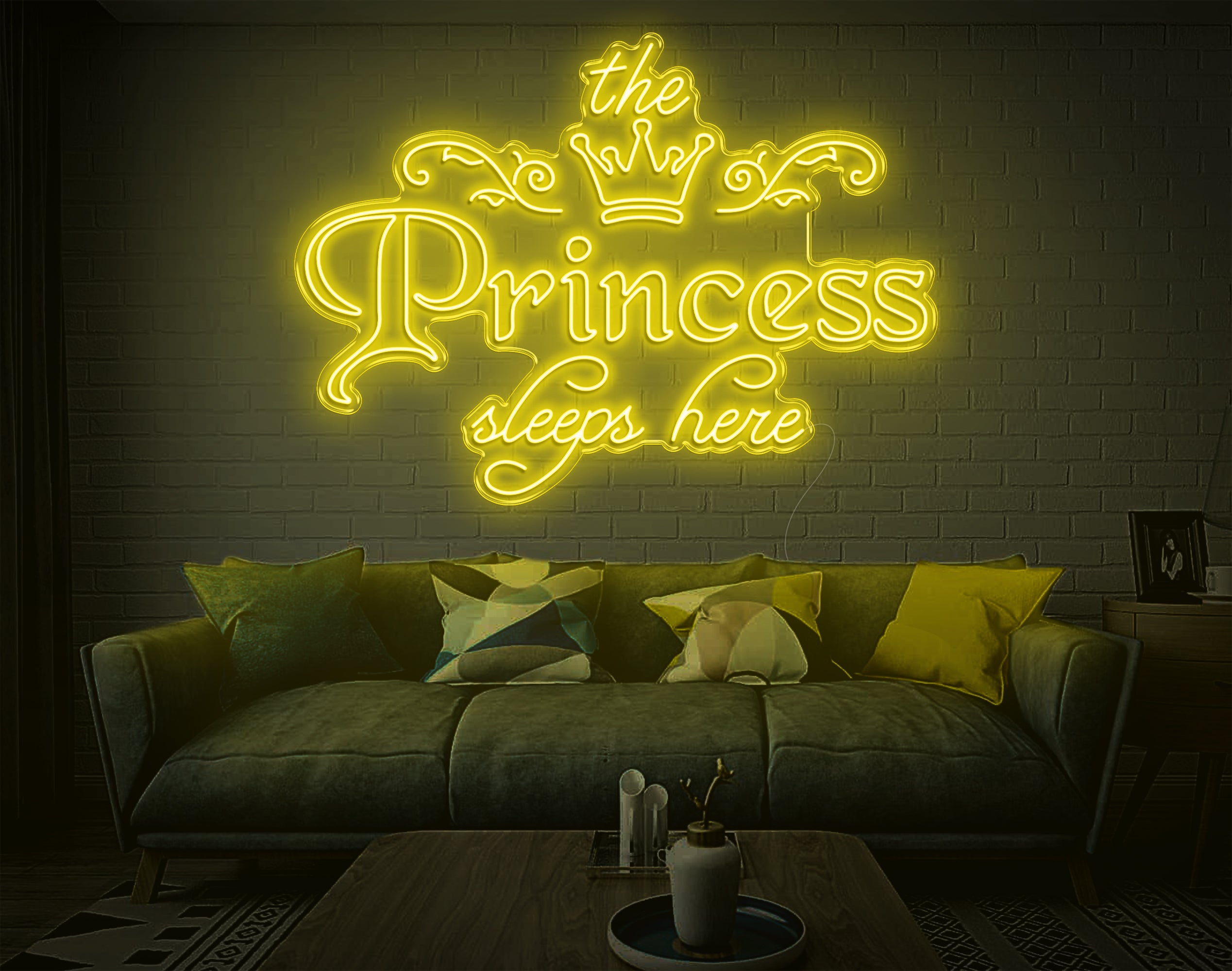 The Princess Sleeps Here LED Neon Sign