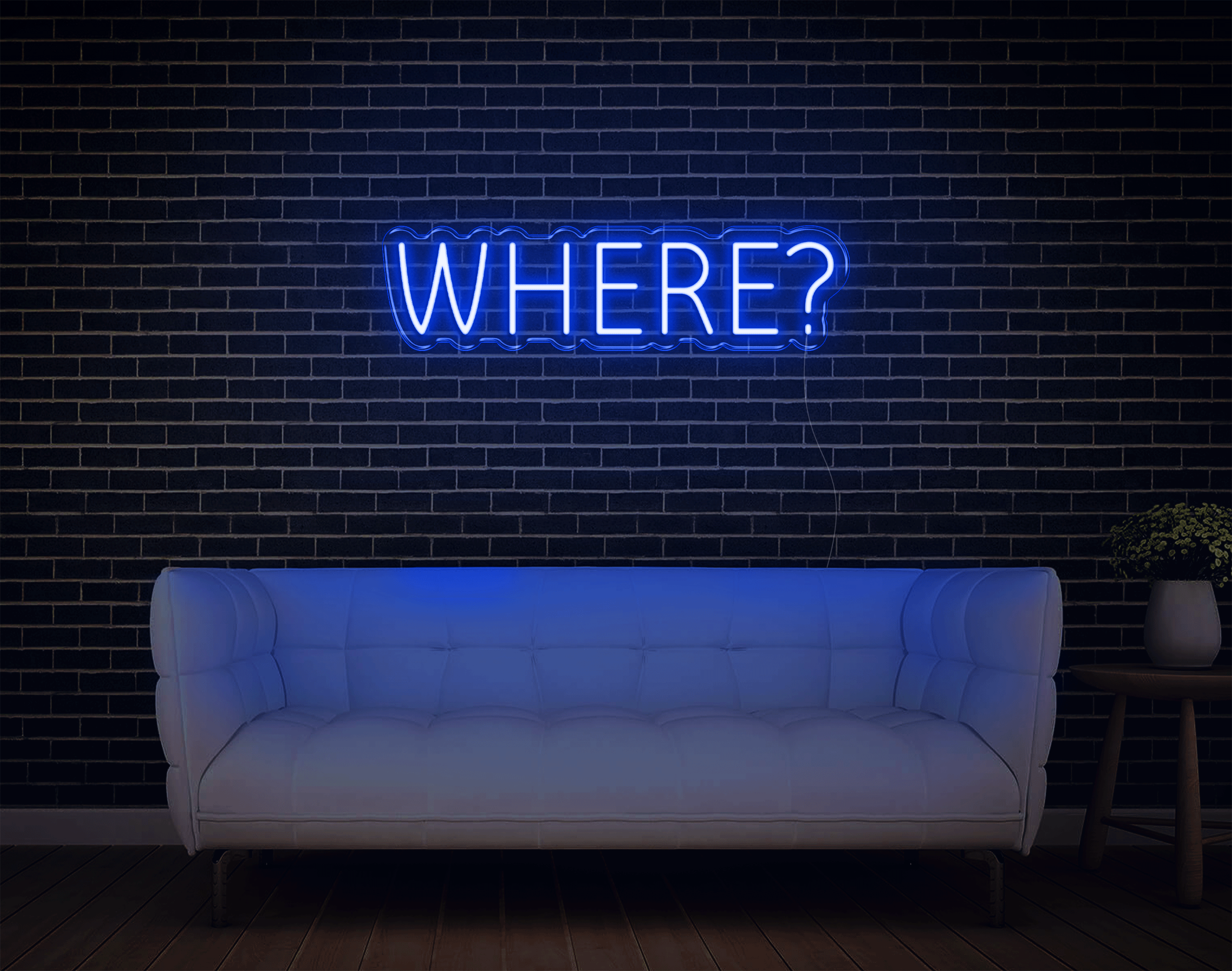 Where/ Here LED Neon Sign