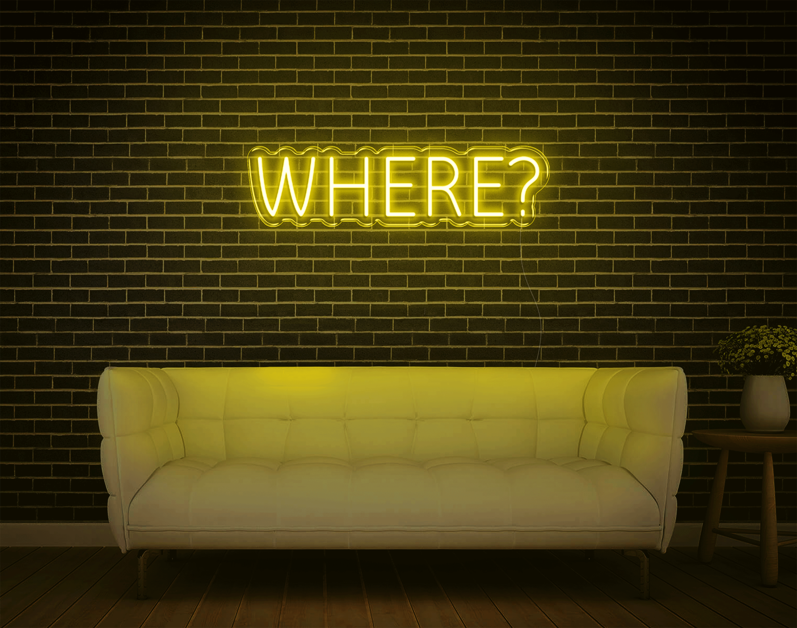 Where/ Here LED Neon Sign