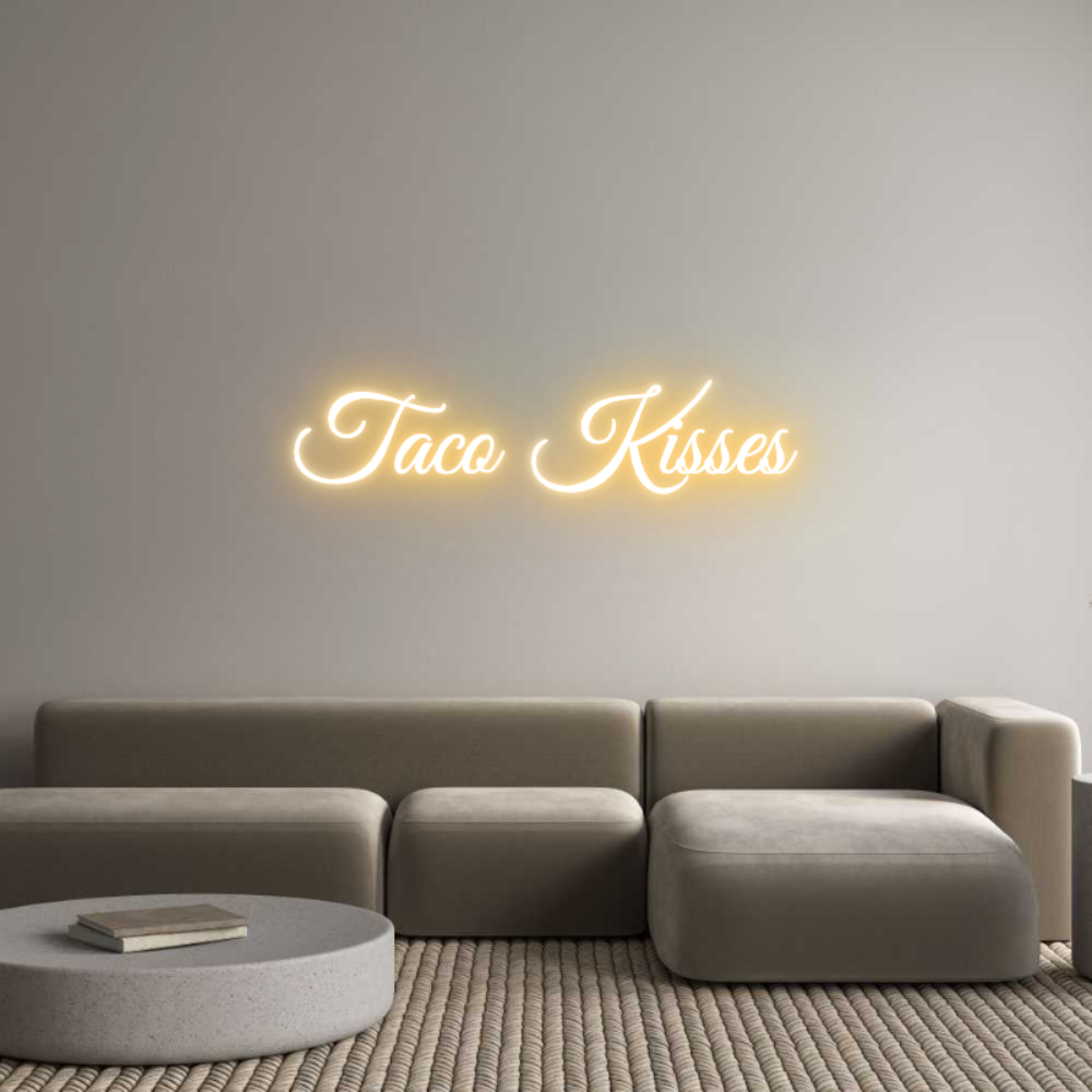 Custom Neon Text - Taco Kisses
