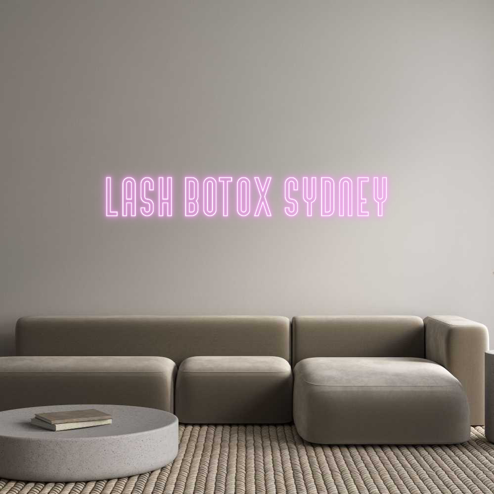Custom Neon Text - LASH BOTOX SY...