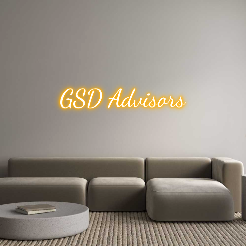 Custom Neon Text- GSD Advisors